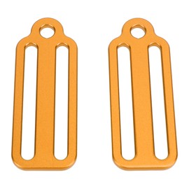 Scubas Diving Slide Fixing Buckle Stoppers Aluminium Alloy Lightweight Weight Belts Retainers for Easy Length Adjusting Orange