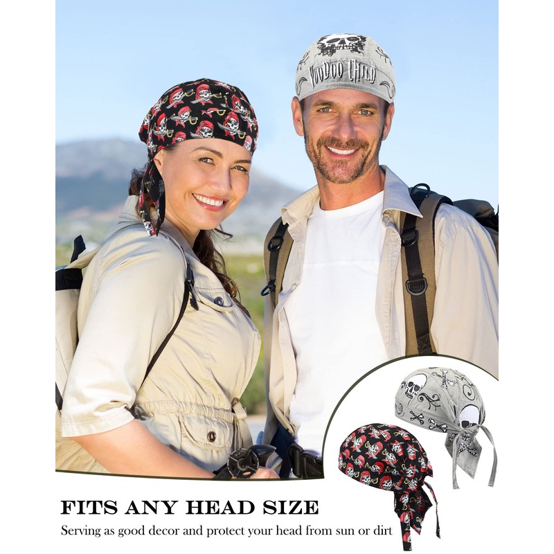 Foaincore Paquete de 8 Gorras de Calavera para Hombres Que