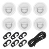 PATIKIL D-Ring Patch, 6 Pcs Stainless Steel D-Ring PVC Patch