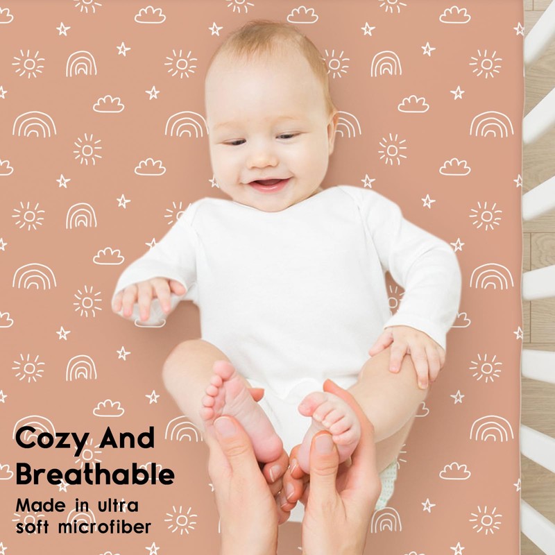 Yoofoss Pack of 2 Baby Fitted Sheets 60 x 120