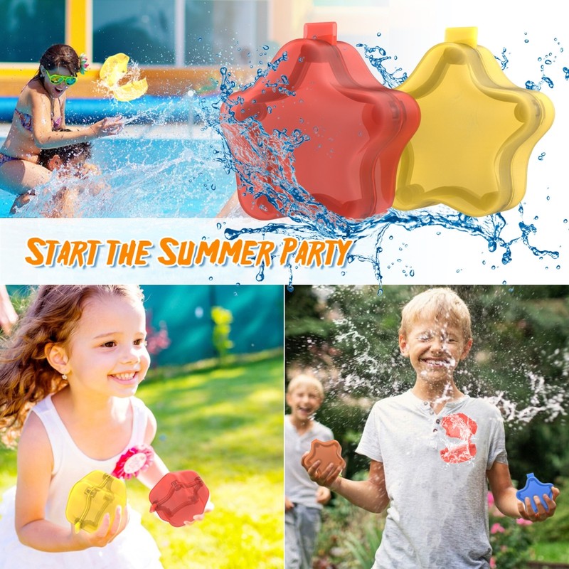 4/6Pcs Reusable Water Balls Water Bombs Refillable Quick Fill Self