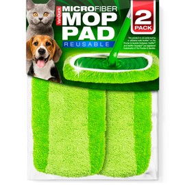 VanDuck Reusable Mop Pads Compatible with Swiffer Sweeper (2-Pack) - Washable Microfiber Mop Pads for Wet & Dry Use - All Purpose Floor Mopping and Cleaning Product