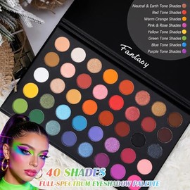 UCANBE Paleta de Sombras de Ojos Altamente Pigmentada, Mate Shimmer Metálica, Larga Duración, Fácil de Difuminar, Colores Naturales, Maquillaje de Ojos, Kit Cosmético de Regalo