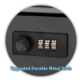 Locking Mailbox Wall Mounted Vertical- Jssmst Mail Boxes with Combination Lock Large Capacity, 12.6 x 8.46 x 3.35 Inch, Black, SM-0601CM,Medium