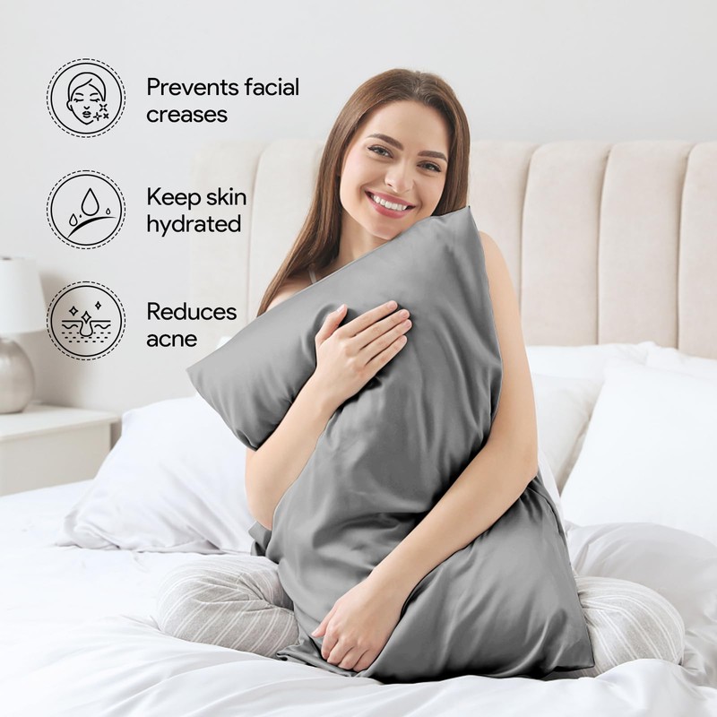 Maple&Stone Satin Pillowcase for Hair and Skin, Pillow Cases with