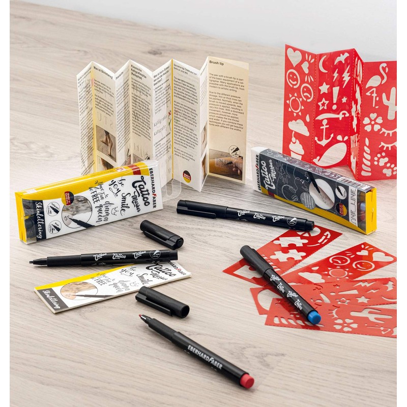 Eberhard Faber 559502 Tattoo Pen Set Beach, 4 Pens in