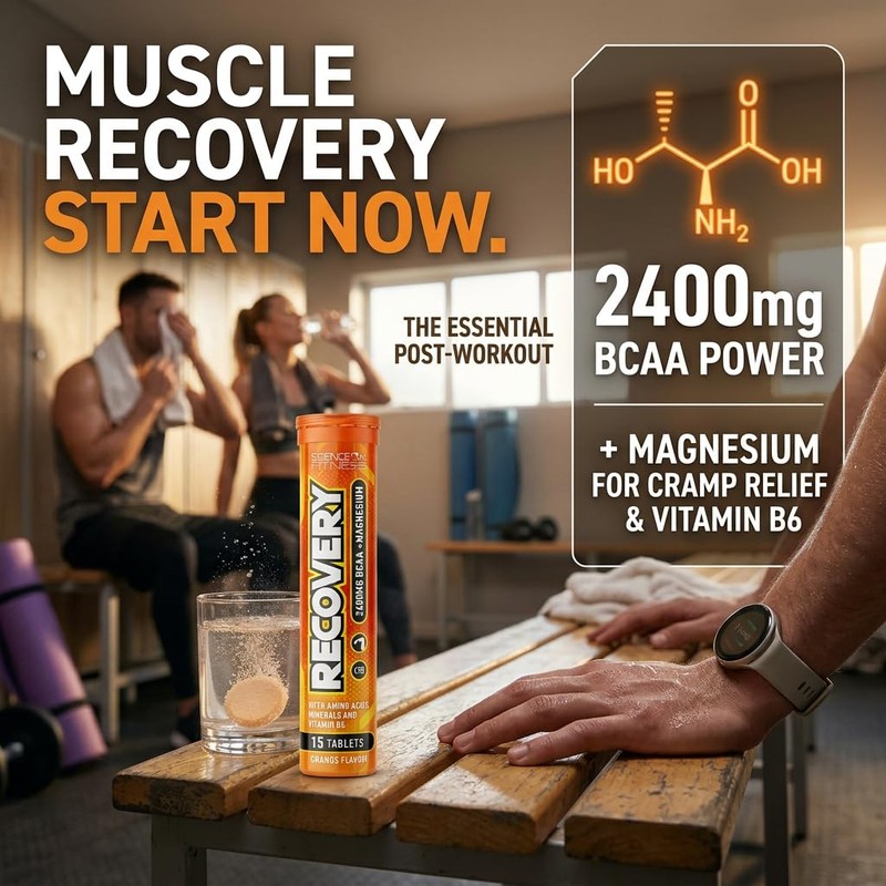 Recovery Effervescent- Orange Flavour | BCAA 2400mg with B6 and