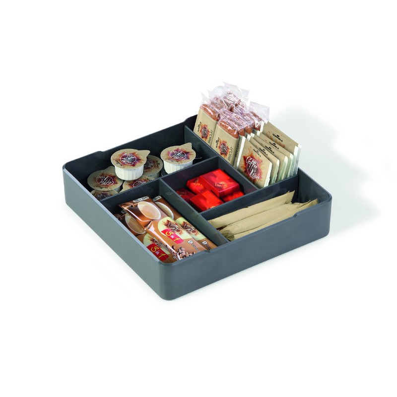 Durable Coffee Point Case Servierhilfe, Dispenser für Kaffeekapseln/Teebeutel/Zuckersticks, anthrazit, 338658