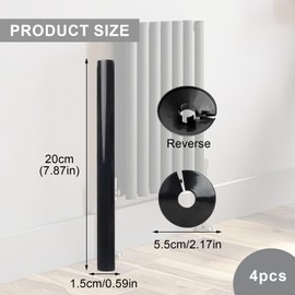 4PCS Black Radiator Pipe Covers Black Plastic of Black Pipe Covers Anthracite Radiator Pipe Covers Easy to Install and Remove 15mm Durable Radiator Pipe Hole Covers for Protecting Exposed Pipe Holes