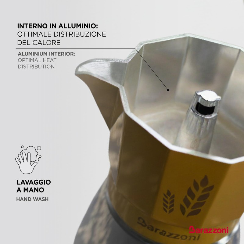 Barazzoni Barley Holder 2 TZ Suitable for Induction Cookers Steel