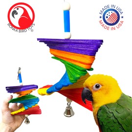 Bonka Bird Toys 2908 Mini Rainbow Sticks Colorful Natural Chew Small Medium Bird Toy Conure Parakeet Cockatiel and Similar