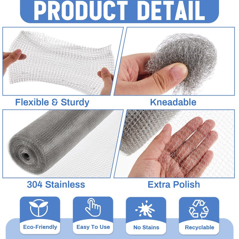 Otoolling 12 Inch x 50 ft 304 Stainless Steel Mesh