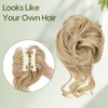 Benehair Messy Bun Hair Piece Wavy Curly Claw Clip Hair