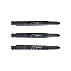 WINMAU Prism Force Solid Black Intermediate Polycarbonate Dart Stems - 1 set per pack (3 shafts in total)