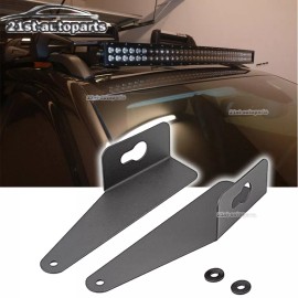 21ST For 14+ Jeep Cherokee KL Windshield Roof Rail 42" LED Light Bar Steel Mount Kit
