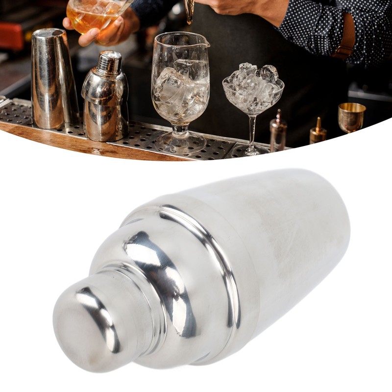 Cocktail Shaker 304 Stainless Steel with Double Ended Measuring Cup
