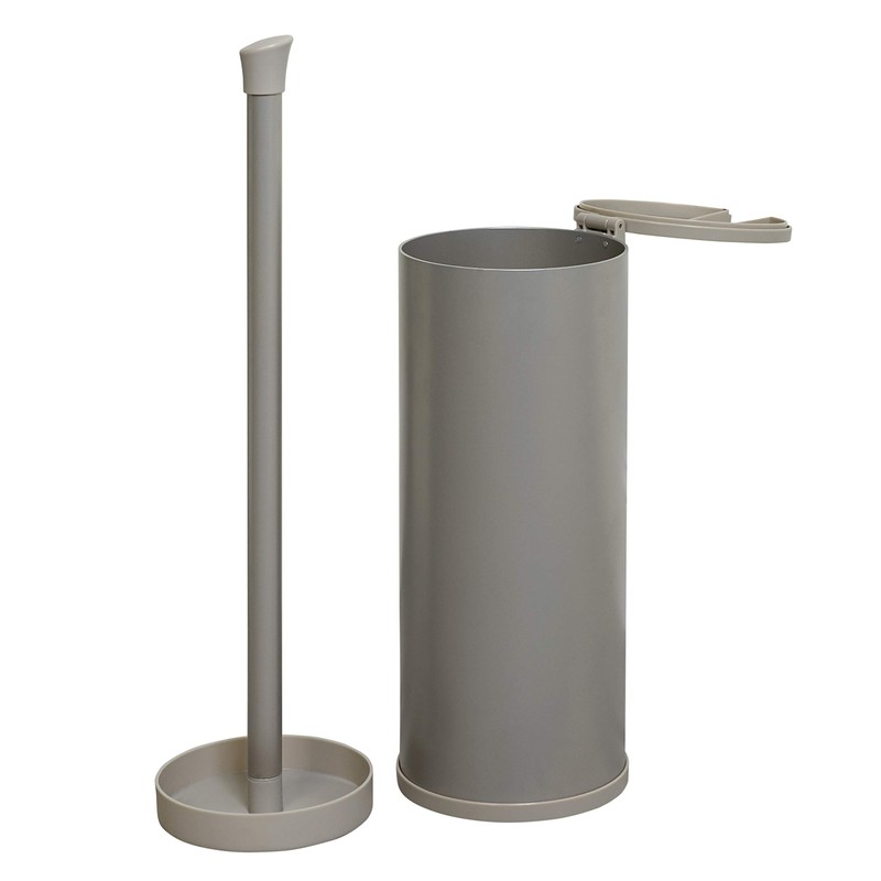 Zenna Home Easy Access Toilet Paper Holder with Lid, Rustproof,