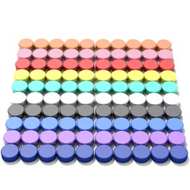 DIFIT 100 PCS Fridge Magnets Small Round Refrigerator Magnets Cute Whiteboard Magnets Mini Strong Magnets Fridge Tiny Funny Magnets for Whiteboard Fridge Locker Kitchen Home Office Gift (Colorful)