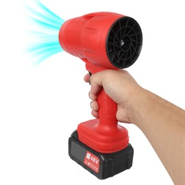 Turbo Jet Blower Turbo Super Power Air Duster Portable Cordless Car Dryer Adjustable Wind Speed 28000RMP Car Blower Stepless Speed Car Dryer Air Blower Handheld Mini Jet Dry Blower Car Drying (Red)