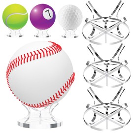 3 PCS Baseball Holders for Balls, Acrylic Small Ball Stand Holder for Display, Baseball Stand, Baseball Ball Holder, Display Holder for Baseball Softball Golf Tennis Stone Egg Stands,Baseball Holder