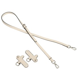 PATIKIL Leather Shoulder Strap, Adjustable Purse Straps Replacement Kit with Clasp for Crossbody Handbag Mini Tote Bag, Cream White