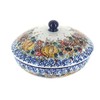 Blue Rose Polish Pottery Harvest Bounty Covered Bowl