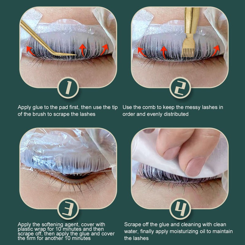 3pcs Stainless Steel Eyelash Lift Brushes Double Ended Lash Separator