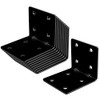 eoere 10 PCS 2-3/4" Black Steel L Right Reinforced Angle