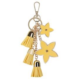 F.ZH Key Holder, Star Pattern, Bag Charm, Bag, Star Accessory, Tassel, Star Charm, Cute, Decorative, Present, yellow