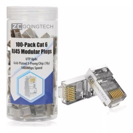 Zcgoingtech Plug Conector Rj45 Blindado Cable Red Utp Cat 6