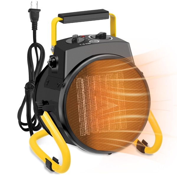 Outdoor Space Heater, 1500W Greenhouse Heater with Thermostat, Overheat Protection,
