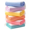 Genovega 6 Packs Oversized Turkish Beach Towel 74"x38" Thin Quick