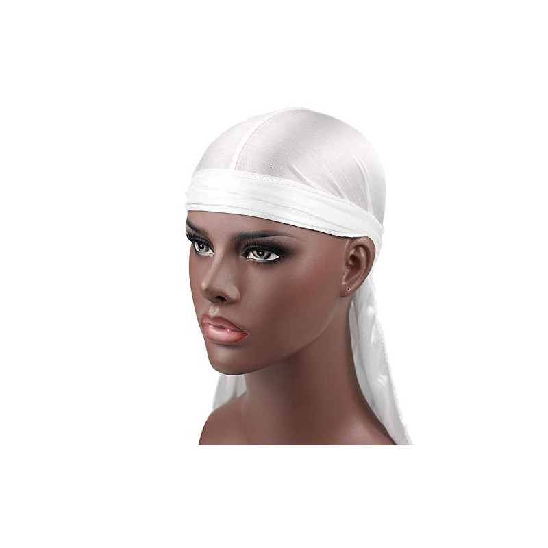 RAGBYB Men Silk Durag Long Straps Bandanas for Men Headwear