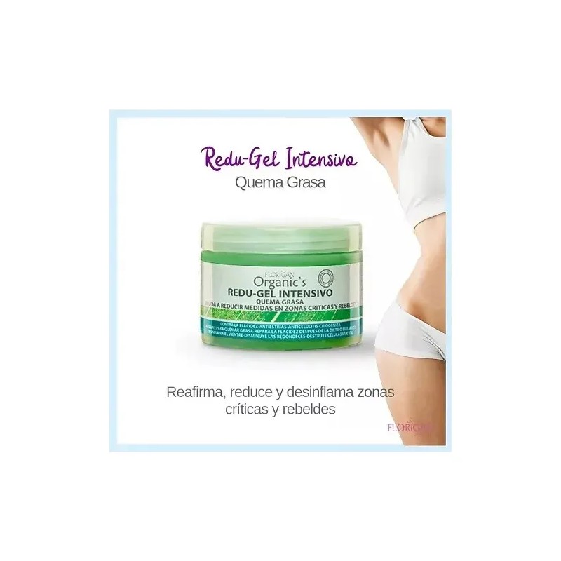 Pack 2 Redugel Intensivo Quema Grasa Organics Florigan.350gr Mentol