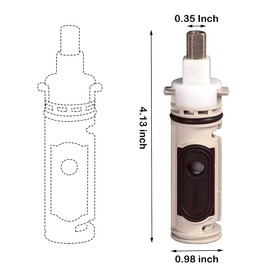 1222 Replacement Shower Cartridge for One-Handle PosiTemp Faucets & Tub Shower, Aftermarket Replacement kit