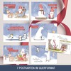 TOBJA Christmas Postcards Pack of 20 - Christmas Postcards Funny