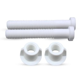 DURABLE Toilet Seat Screws Hinge Bolt & Nut Kit - Durable Plastic Toilet Seat Accessorie