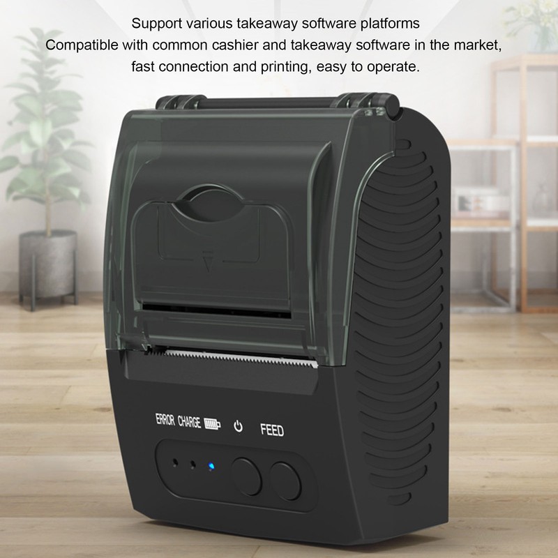 Thermal Printer Portable 58mm Paper Width 2000mAh Rechargeable Thermal Label