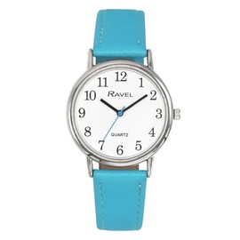 Ravel - Women's Round Brighter Days Silver Tone Watch (27mm case) - Analogue Quartz - R0140.16.2 - Bright Turquoise/White Dial