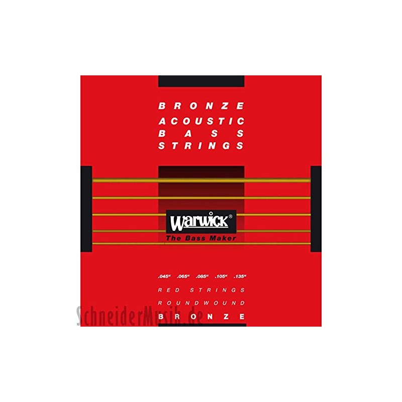 Warwick 35302 RED STRINGS Acoustic Bass (6-string) Bronze Roundwound, Long