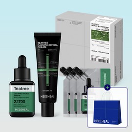 MEDIHEAL [Gift Set] Mediheal Tea Tree X Hyaluronic Acid Soothing Moisture Skincare 2-Piece Set (Serum 40ml + Cream 50ml + Serum 10ml x 3ea)