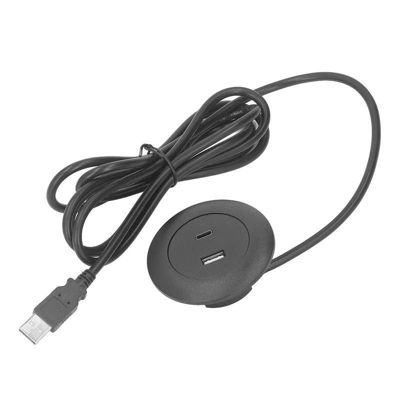 Embedded Charging Round Port Desktop Power Grommet for Sofas Tables