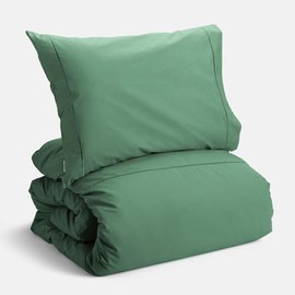 Plain Dyed Percale Jade Fitted Sheet 140 x 200 cm