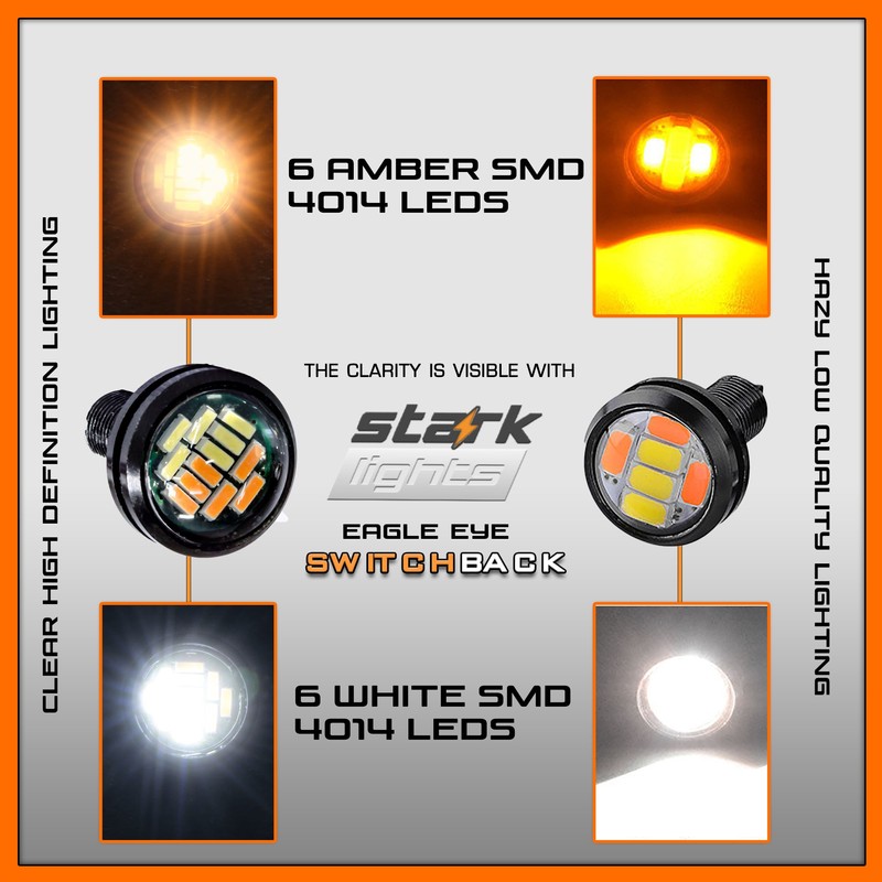 Stark Industries 23mm Eagle Eye Bulb Switchback (White/Amber) light, High