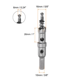sourcing map 2pcs Metal Hole Saw Carbide Cutter 16mm / 5/8" Dia for Stainless Steel, Metal, Aluminum Alloy, Copper, Brass, Plastic
