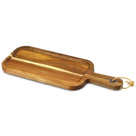dine@drinkstuff DS42257 Acacia Wood Serving Board 15 x 41cm - Serving Platter, Food Board, Burger Board, Food Platter