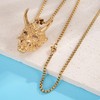 BREGO Men’s Halloween Costume Devil Skull Head Pendant Necklace