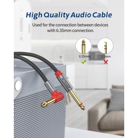 ANYPLUS Guitar Cable, 10ft/3M Instrument Cable Amp Cord 1/4 inch to 1/4 inch Audio Cable, Fish Wire Braided TRS Cable for Electric Guitar Cable, Bass, Keyboard, Mixer, Amplifier, Equalizer, Speaker