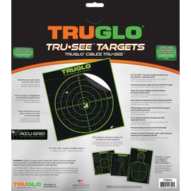 TRUGLO 12X12 Tru-See 100 Yard Bright Fluorescent Self-Adhesive High-Visible Reactive Splatter Targets, 12-Pack/Green