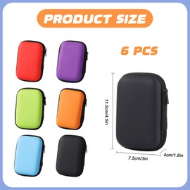 BRTNUP Pack of 6 playing card boxes made of EVA material, premium storage box for card games, suitable for storing playing cards, ideal for travel, multicoloured